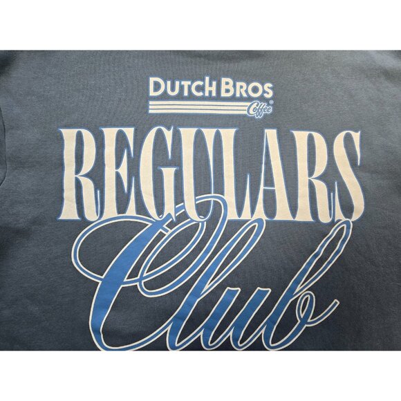 NWOT Dutch Bros Hoodie Unisex Large Blue Sweatshirt Coffee Back Graphic Logo - Picture 4 of 15